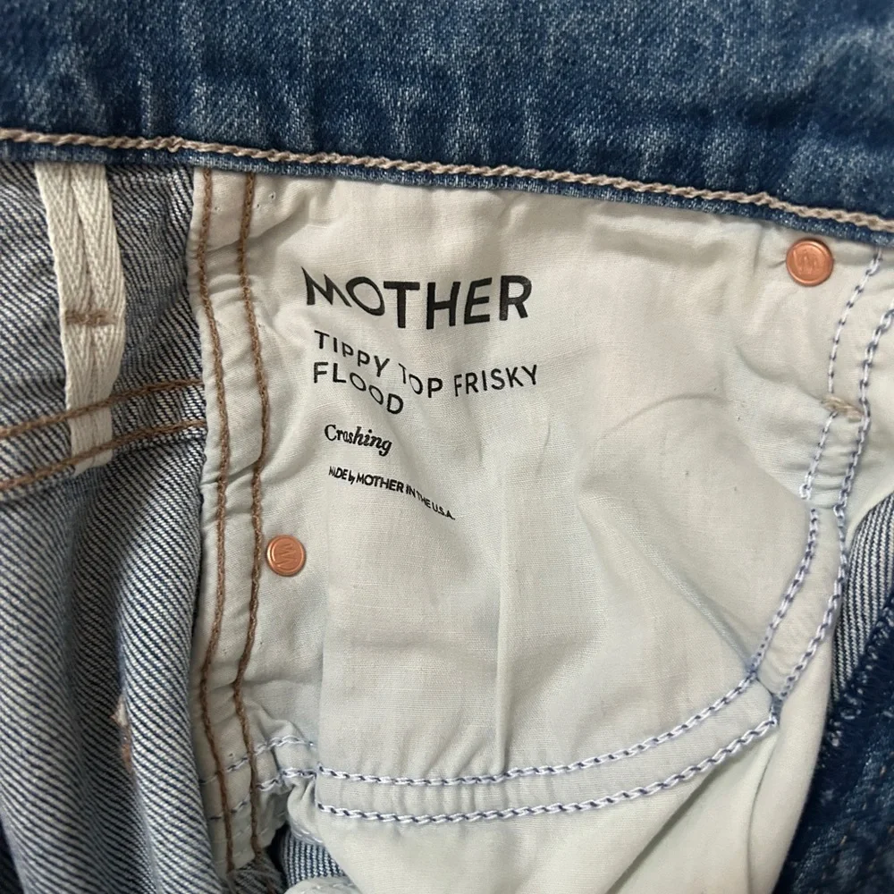 MOTHER Women's Straight Leg Jeans - Medium Blue Wash - Picture 9 of 11